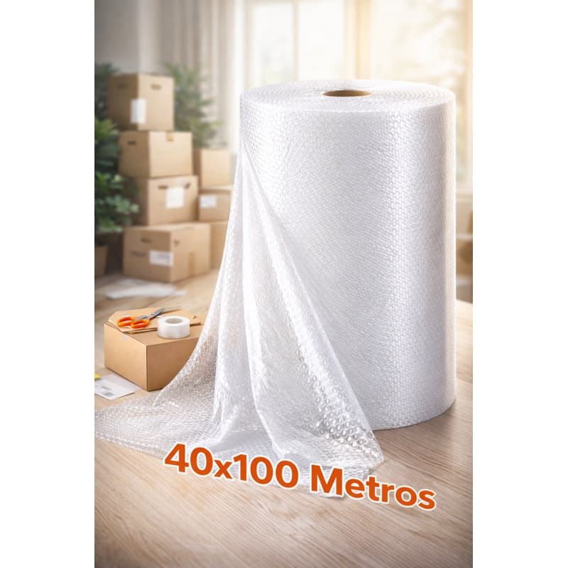 Plástico Bolha Bobina 100 metros 40x100 - Embale Com Segurança