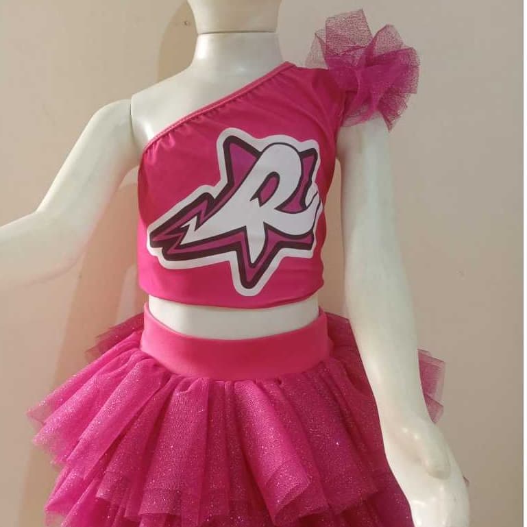 VESTIDO  CROOPED COM SAIA DE TULE