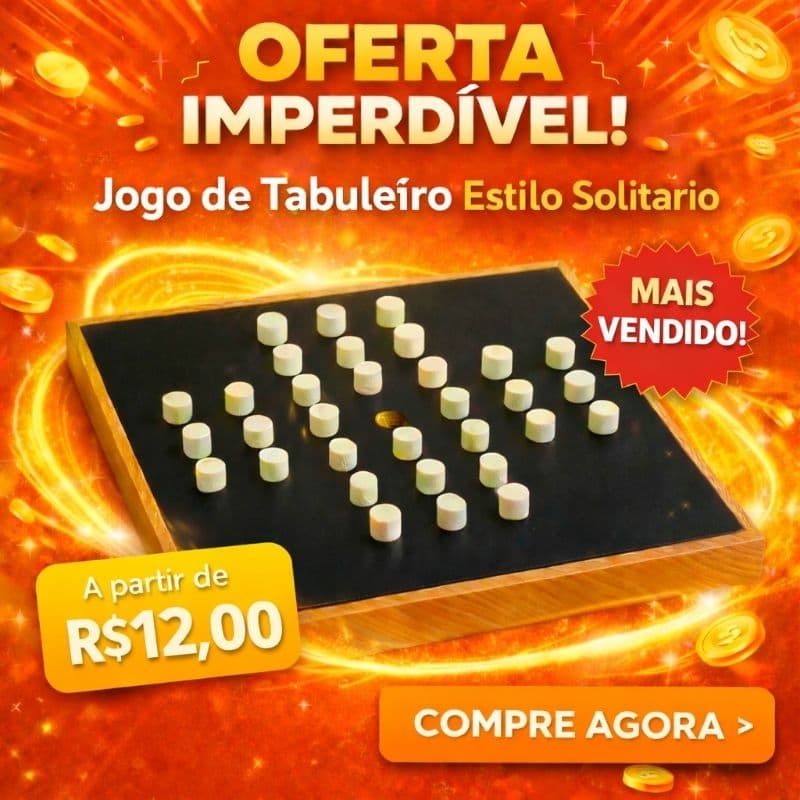 JOGO RESTA UM 1 - MDF - TABULEIRO EDUCATIVO ESTRATÉGIA E LÓGICA