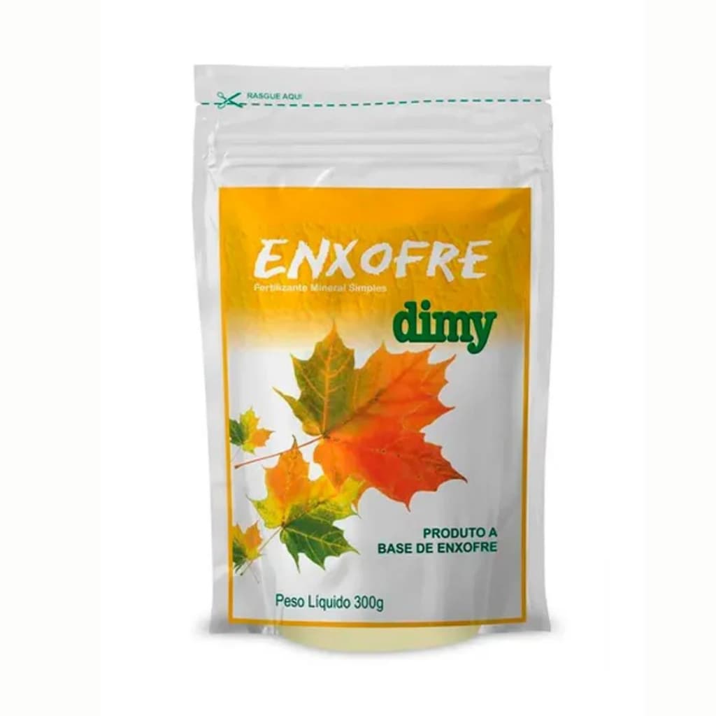 Enxofre DIMY 300g - Ideal para rosas do deserto, frutíferas, plantas em geral - Combate fungos e ácaros