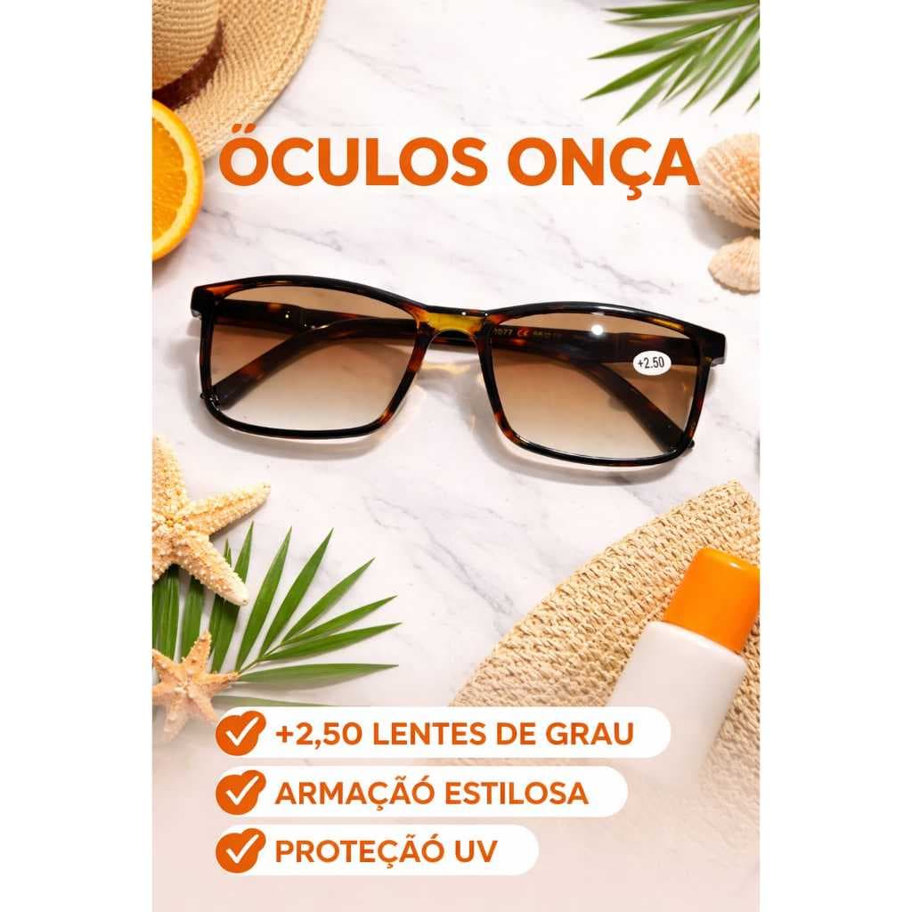 Óculos de Leitura/Sol com Grau  Pra Perto Masculino / Feminino