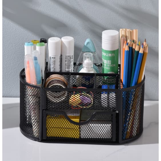 Organizador de Mesa com 9  Divisórias em Ferro Preto