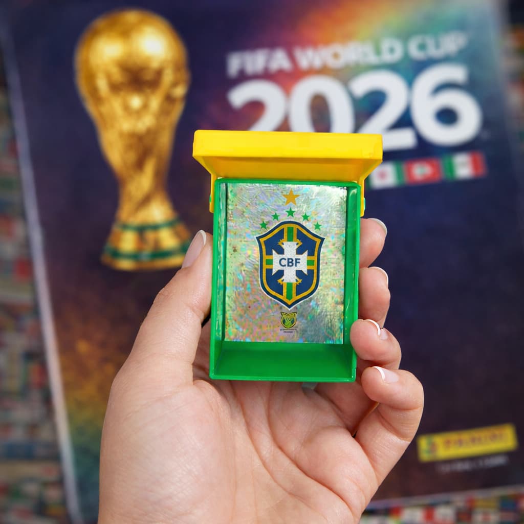 PORTA FIGURINHAS DA COPA DO MUNDO 2026 ESTOJO PARA GUARDAR FIGURINHAS DO ALBUM DA COPA COMPACTO