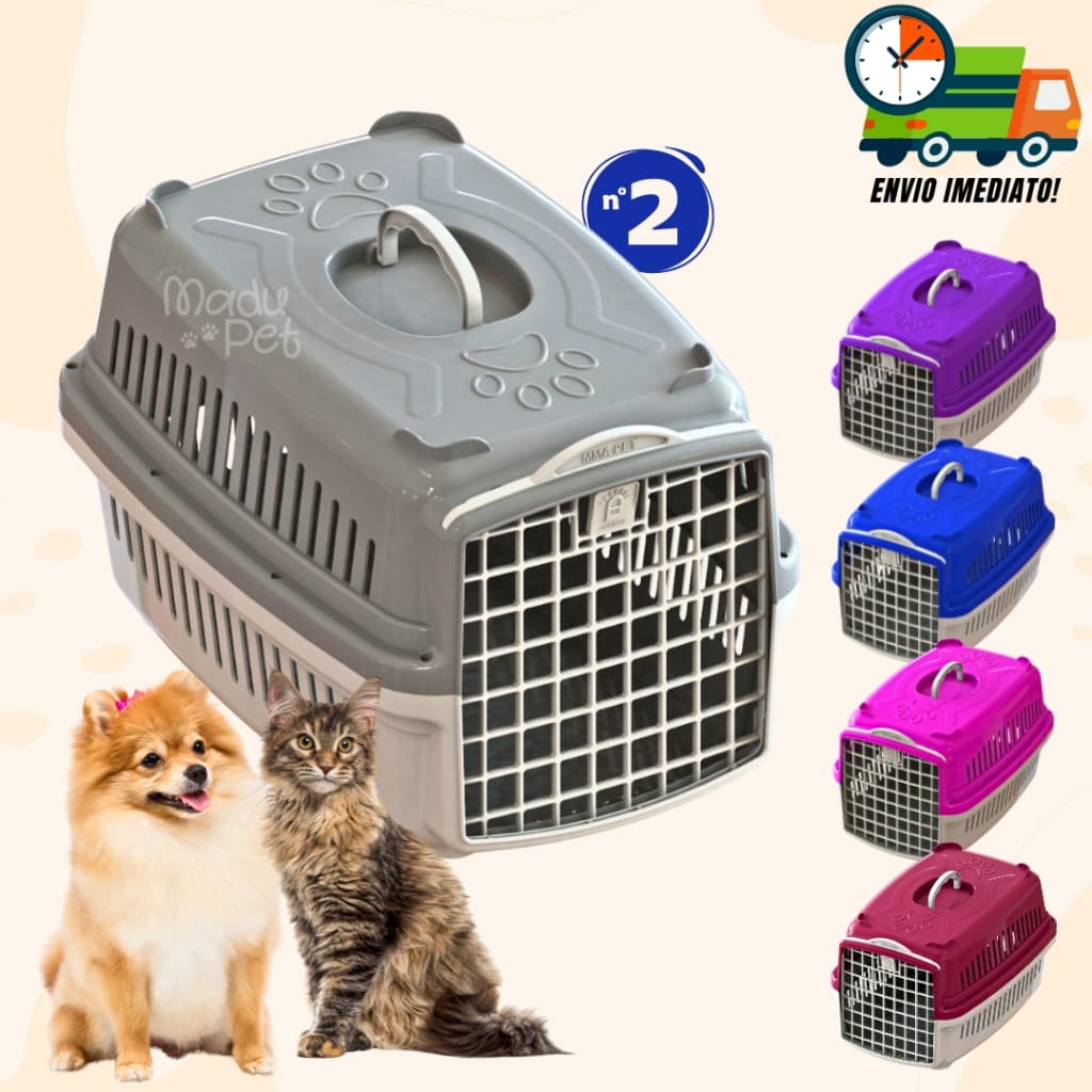 Caixa de Transporte Para Cães e Gatos até 09 kg N02 Resistente MMA PET Promoção