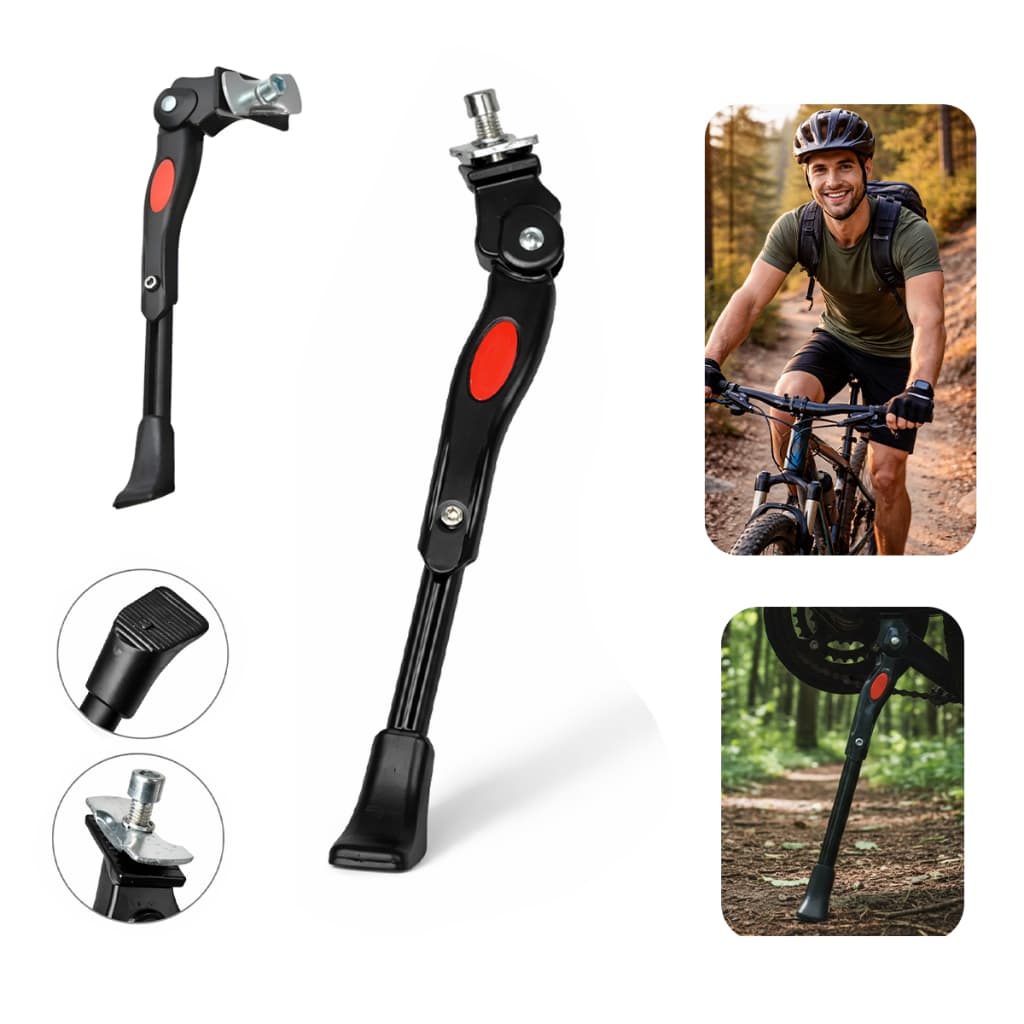 Descanso Pezinho Central Bicicleta Com Regulagem Aro 20 A 29 Preto