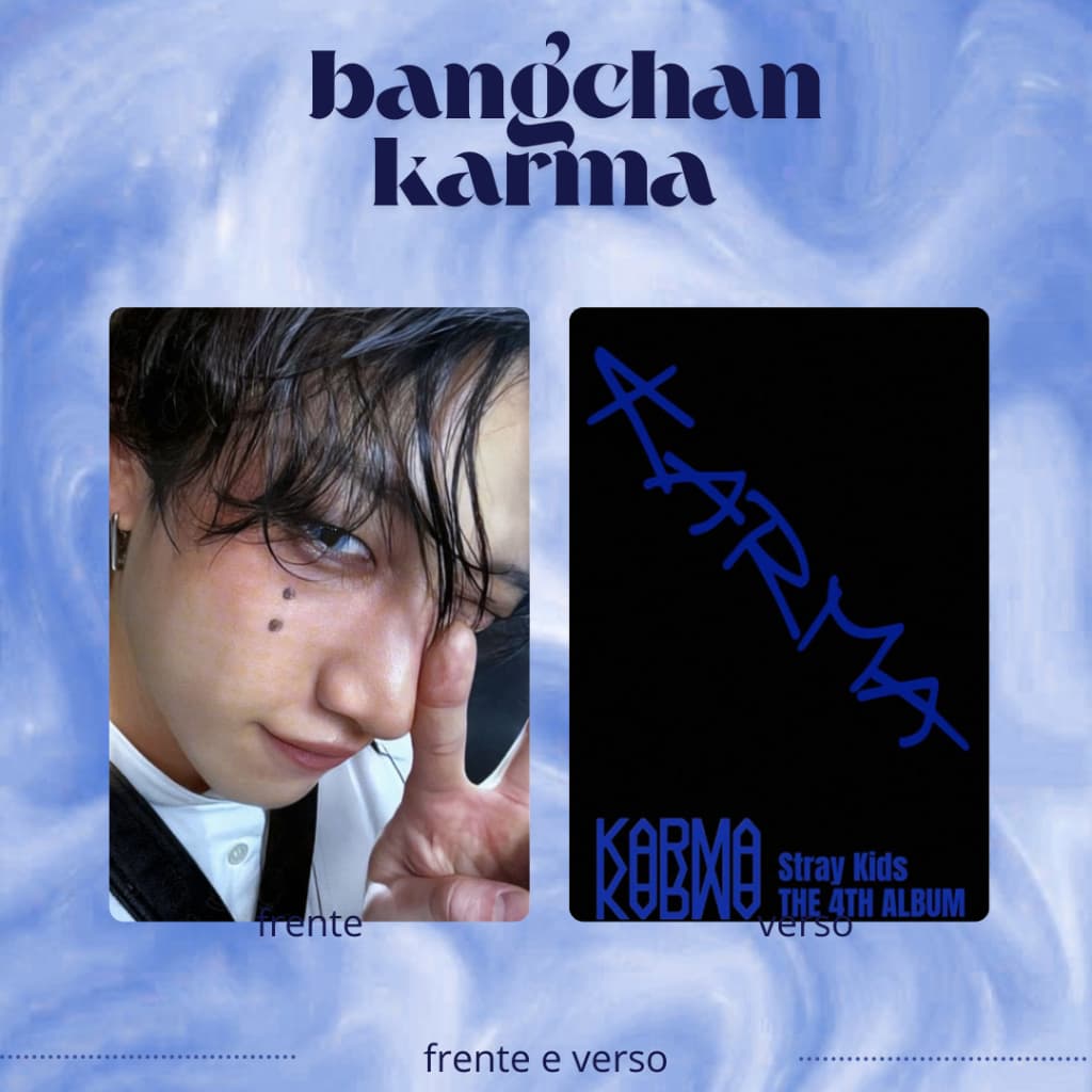 photocard fanmade bangchan stray kids karma unitario
