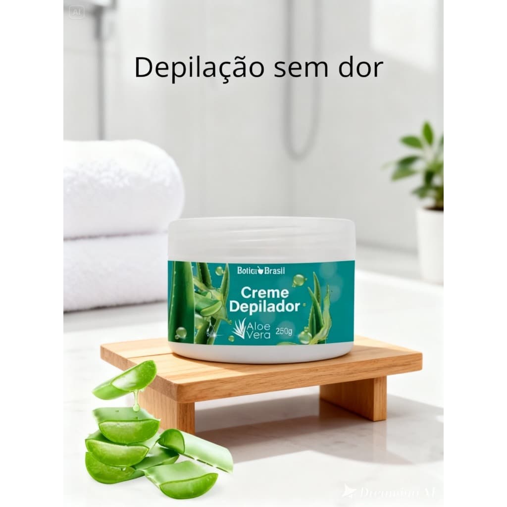 Creme Depilatório Corpo Pernas Axilas Virilhas - com Aloe Vera Botica Brasil - 250g