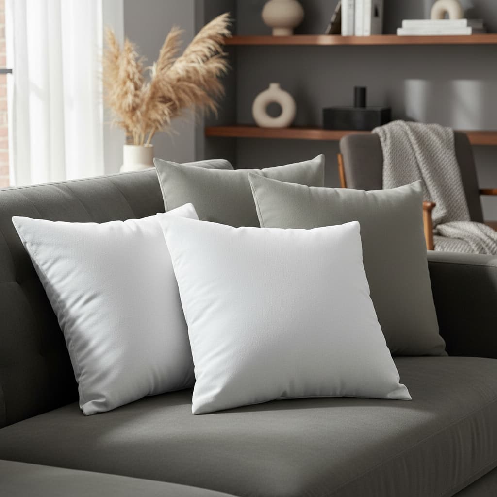 Kit Com 4 Capas de Almofada Tecido Blackout Liso 40 cm x 40 cm Para Sala Sofá Moderna Elegante