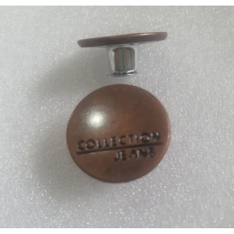 Botao Calca Jeans 20 Cobre Velho Flexivel Metal acompanha prego cl17