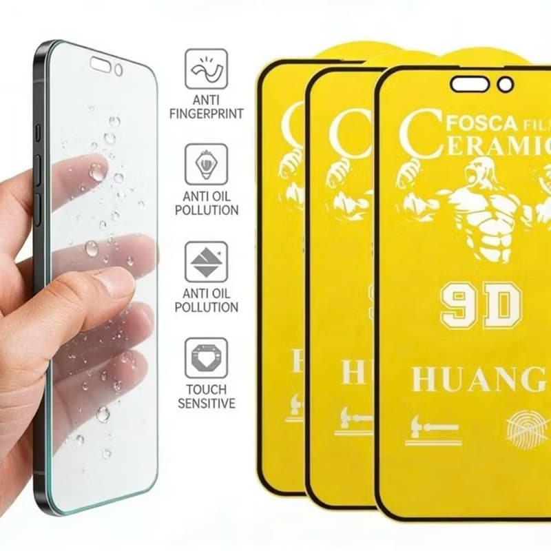 Película Fosca Cerâmica 3D Anti Reflexo IPhone 17Promax 16 16PROMAX XR 11 12 13 14 15Promax 16E Todos Modelos para ios