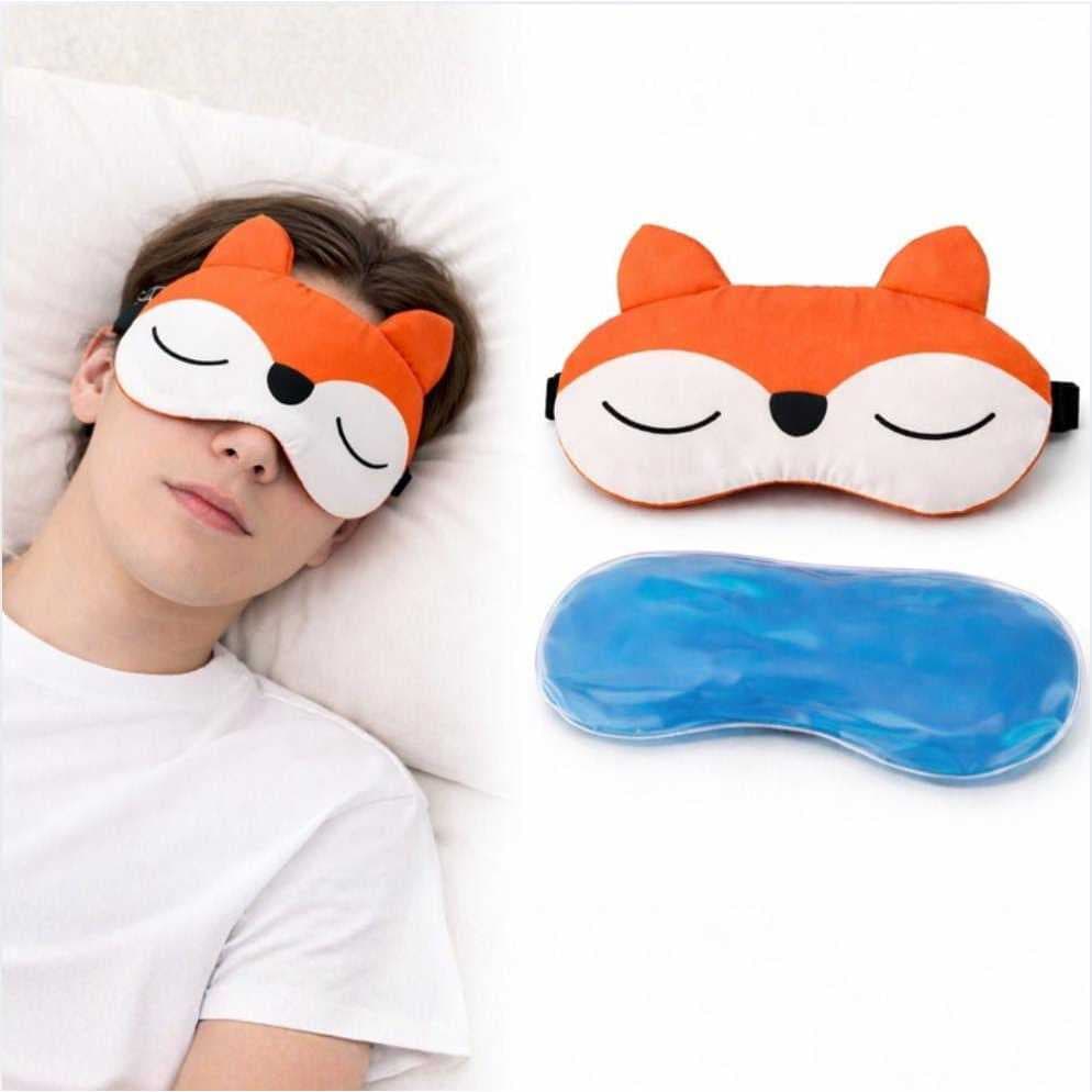 Máscara de Dormir com Gel Refrescante Ajuda no Alívio da Enxaqueca e Olheiras Confortável e decorada