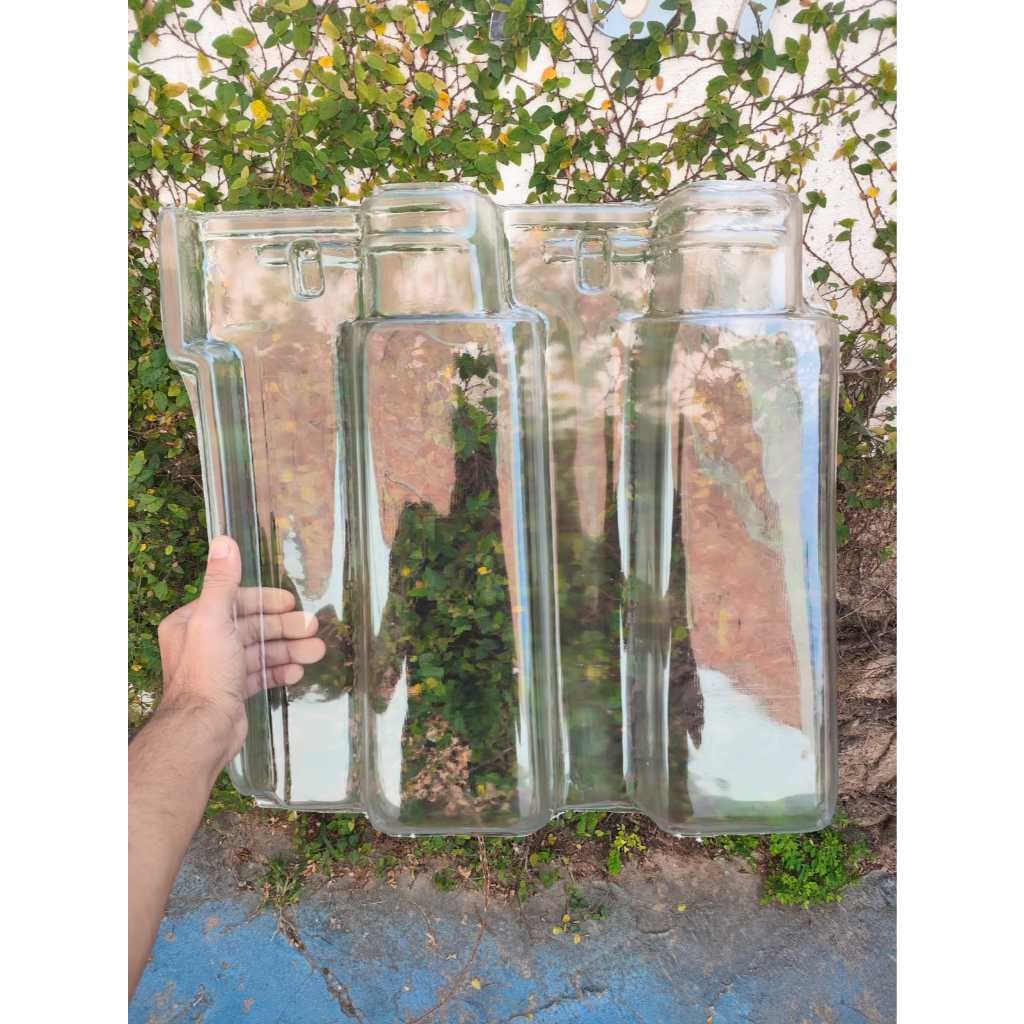 Kit c/ 10 Telha Romana Dupla Transparente ThermoFormado - Lubian