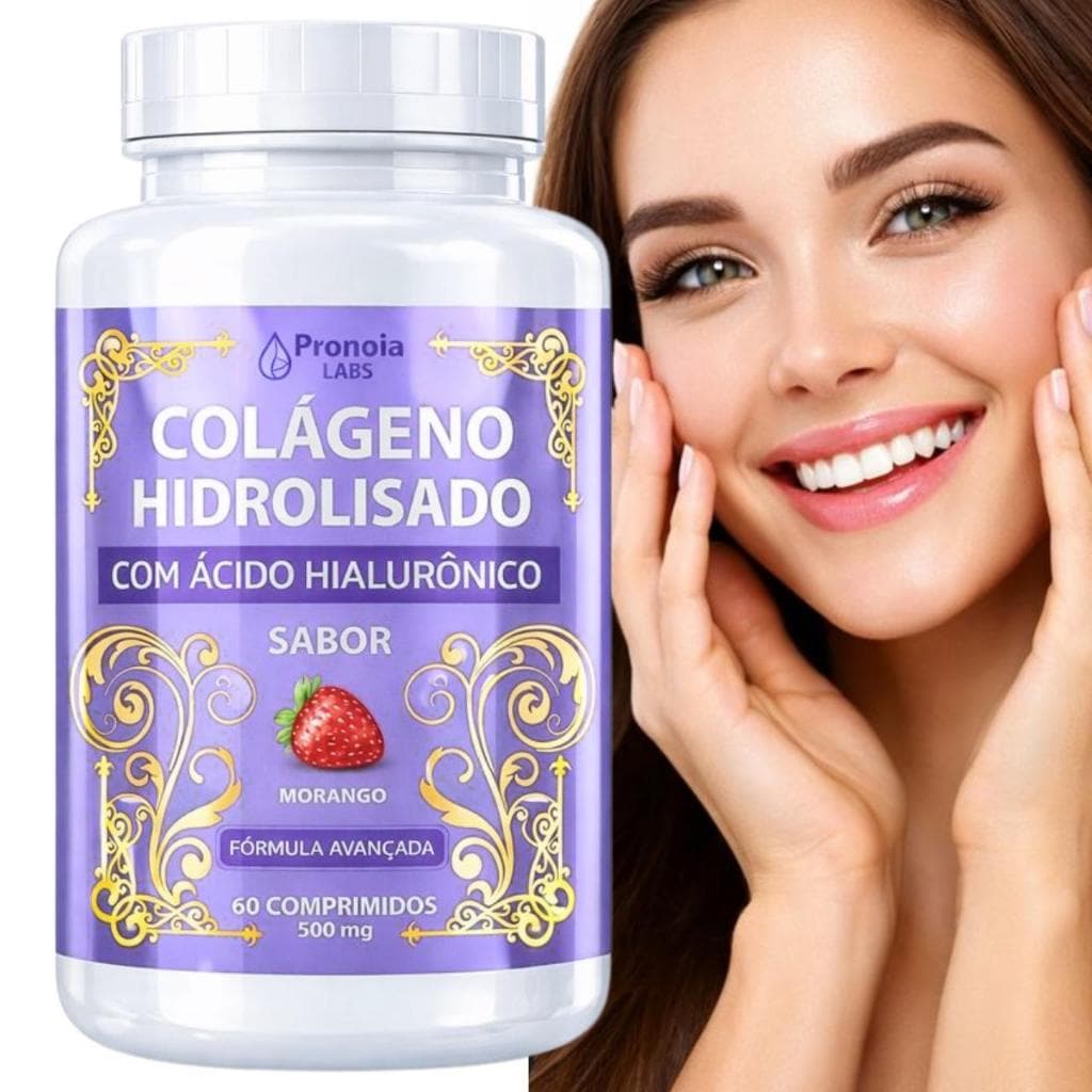 Colageno Hidrolisado com Acido Hialuronico UNHA PELE CABELO ANTI RUGAS ( SEM GLÚTEN SEM AÇÚCAR )