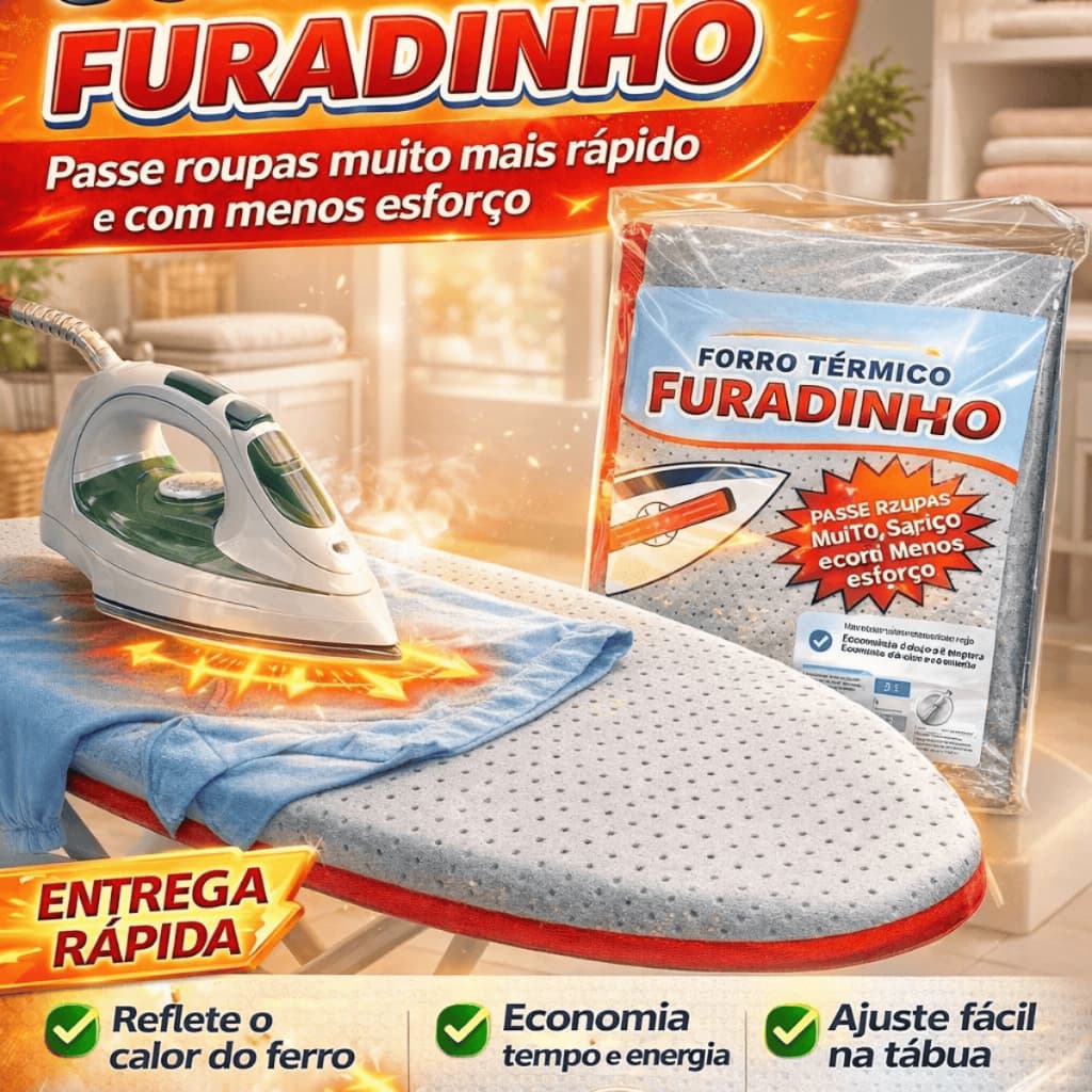 Forro Térmico Capa para Tábua Passar Roupa Aluminizada Acolchoada Com Espuma Passar Roupas Algodão