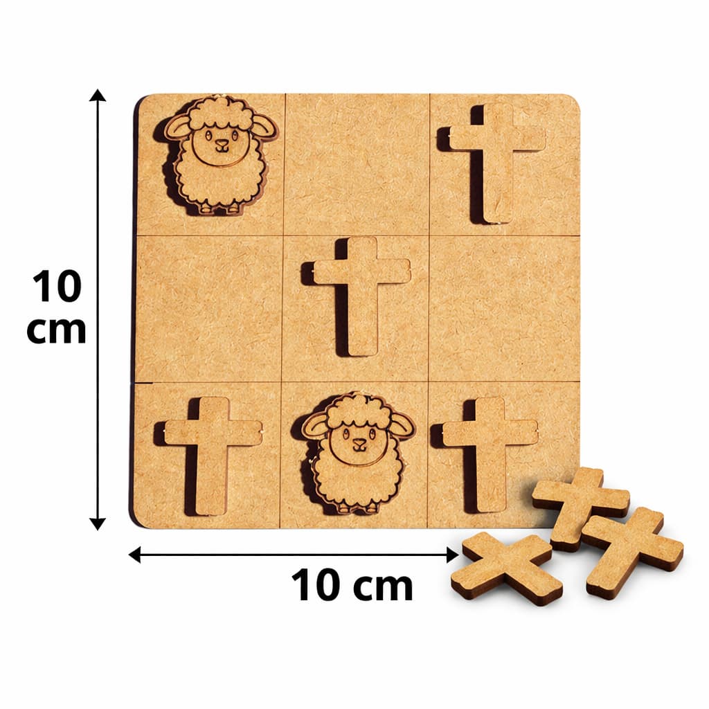 Jogo da velha ovelha Páscoa kit com 10 unidades