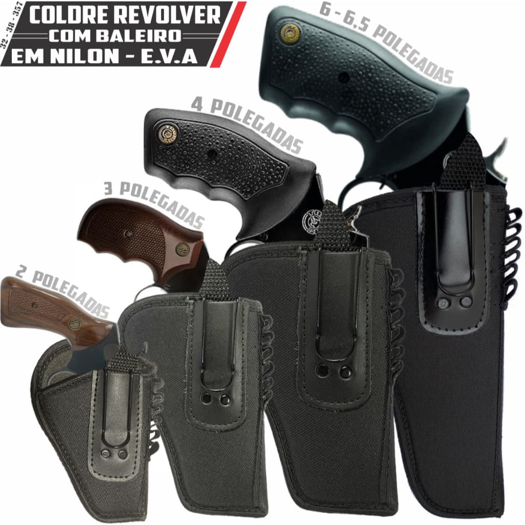 Coldre de Revolver Taurus ou Rossi para Cintura 2,3,4 e 6 Polegadas.