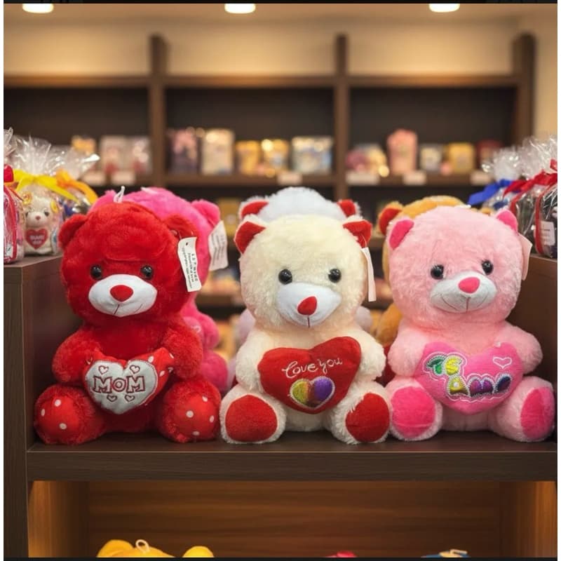 kit 10 Urso de pelúcia 20cm Ursinho Peludo p/ Cestas Presentes
