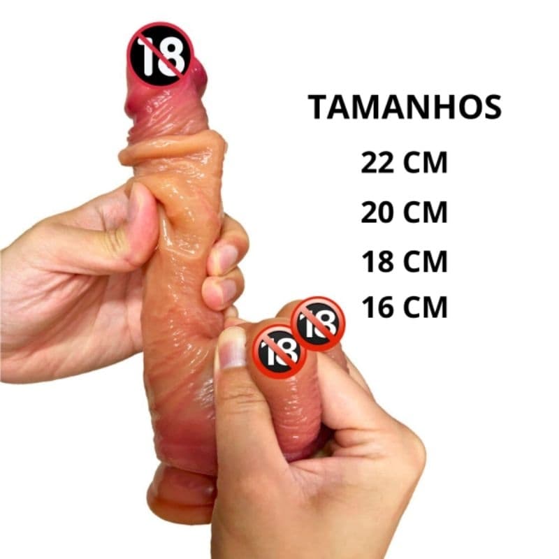 Pênis Consolo Dildo Realista de Silicone Líquido Macio com Ventosa e Pele serve Cinta Peniana