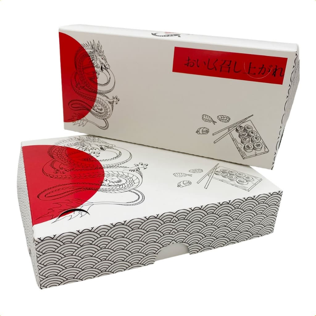 50 uni Caixa Embalagem para Combinado de Sushi Sashimi Delivery Clássico - Comida Japonesa P, M, e G