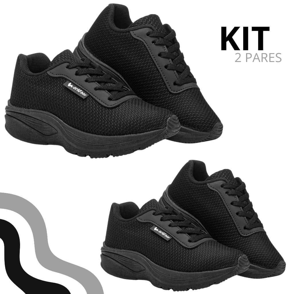 Kit Tênis Infantil Menino Confortavél Inverno