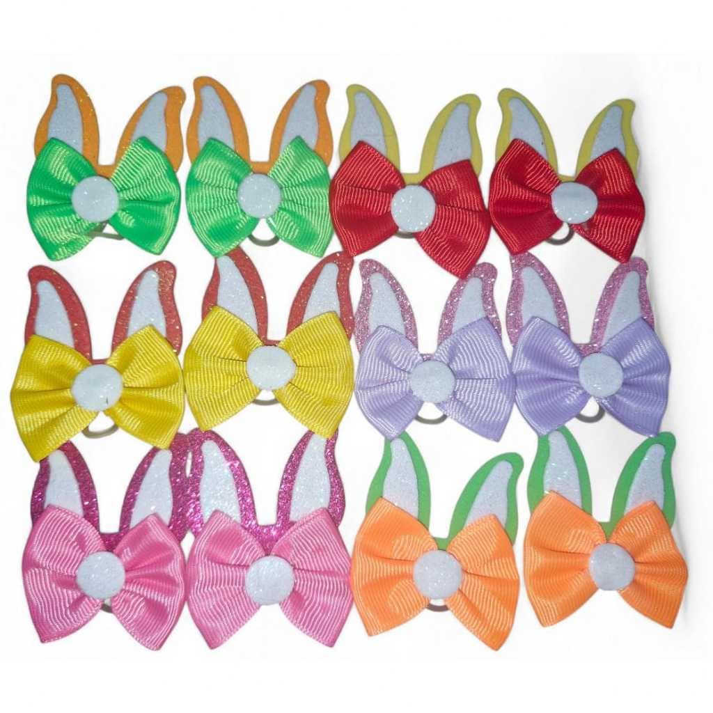 Laços Pet Pascoa orelha coelho p/ Cachorro Fêmea  e Macho Acessórios PetShop Banho e Tosa