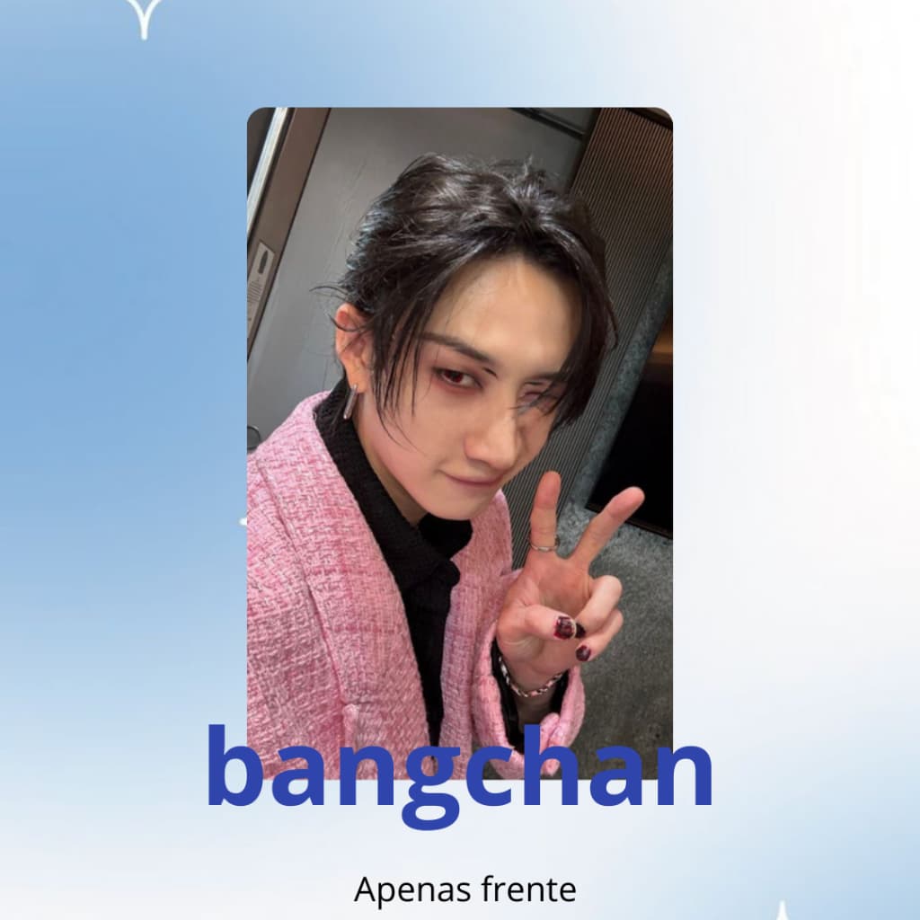 photocard fanmade bangchan stray kids unitario