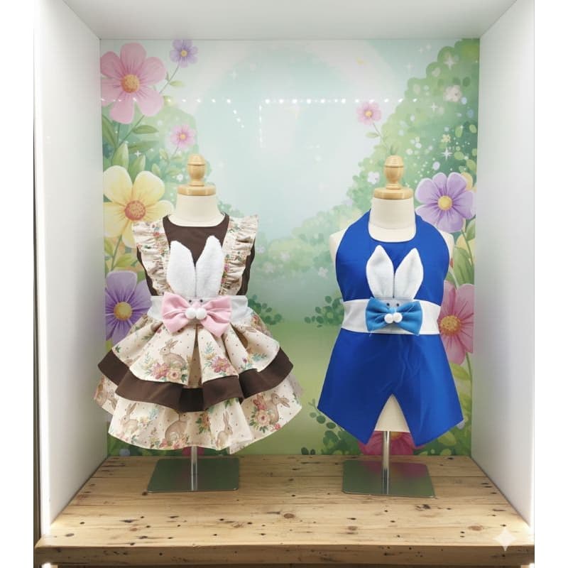 Roupa Fantasia Pet Pascoa coelho RN PP P M G GG XXG Macho Fêmea Chic Love