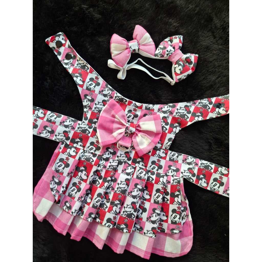 Vestido Pet com Tiara, Roupinha Pet para Cães, Cachorro e Gato Várias estampas