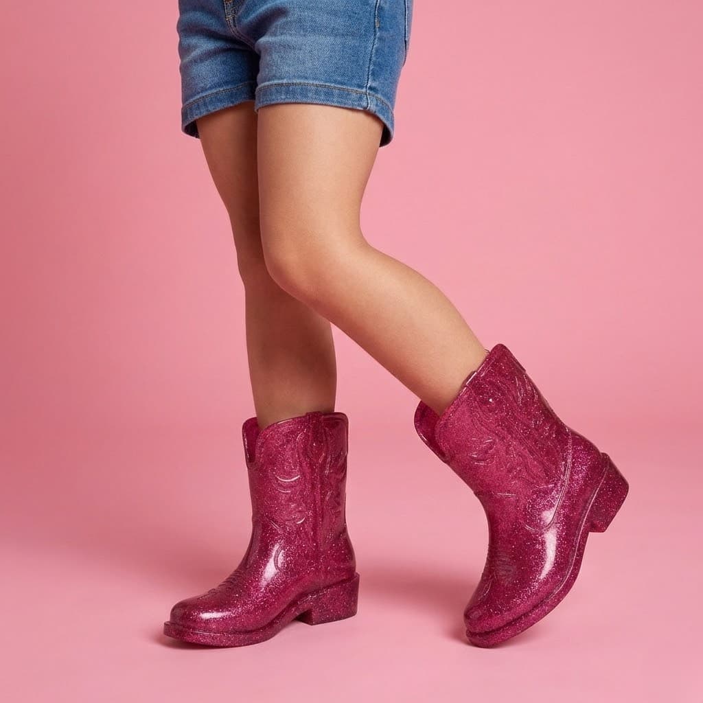 Bota Texana Infantil Menina Botinha Country Cano Alto Leve Confortável Rodeio