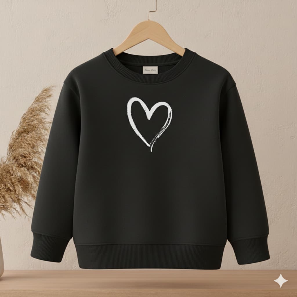 Moletom juvenil e infantil meninas blusa de frio careca estampa coração tam 02 a 16