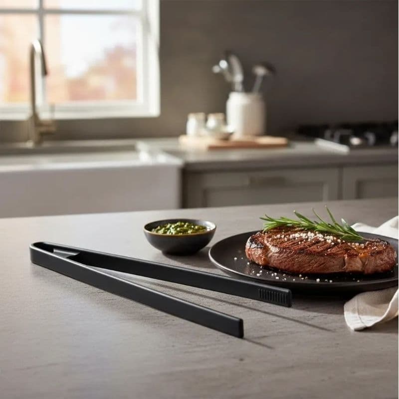 Pinça Culinaria Profissional De Silicone Para Cozinha Frituras