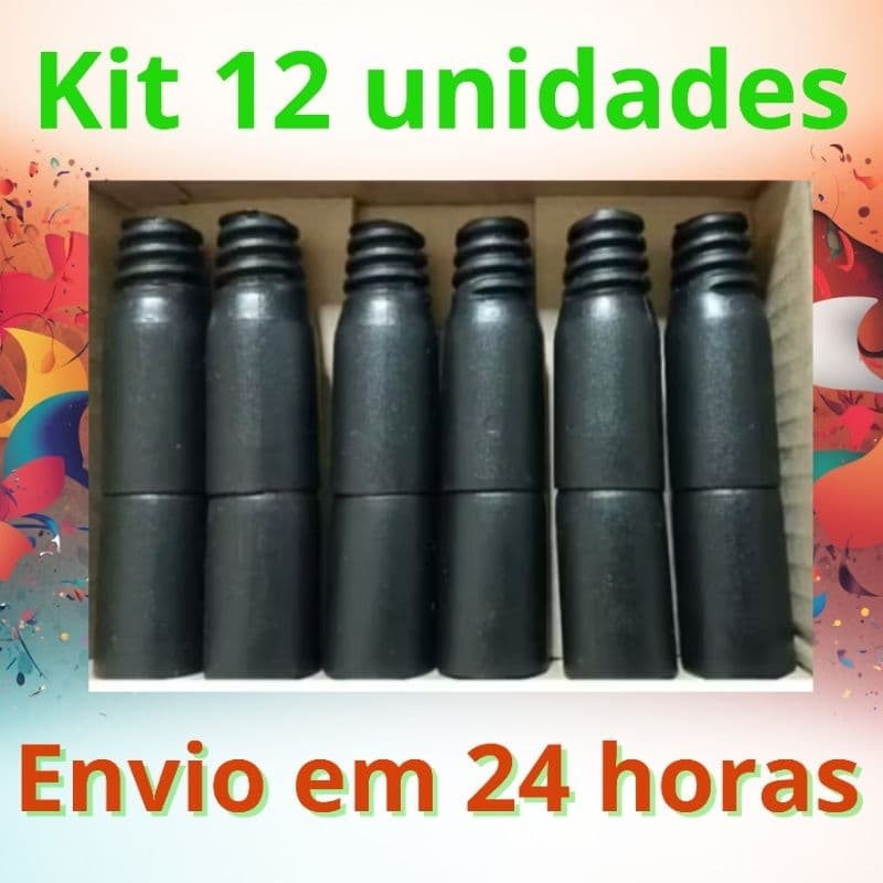 Kit 12 ponteiras de rosca para cabos de vassouras, rodos (12 UNIDADES)