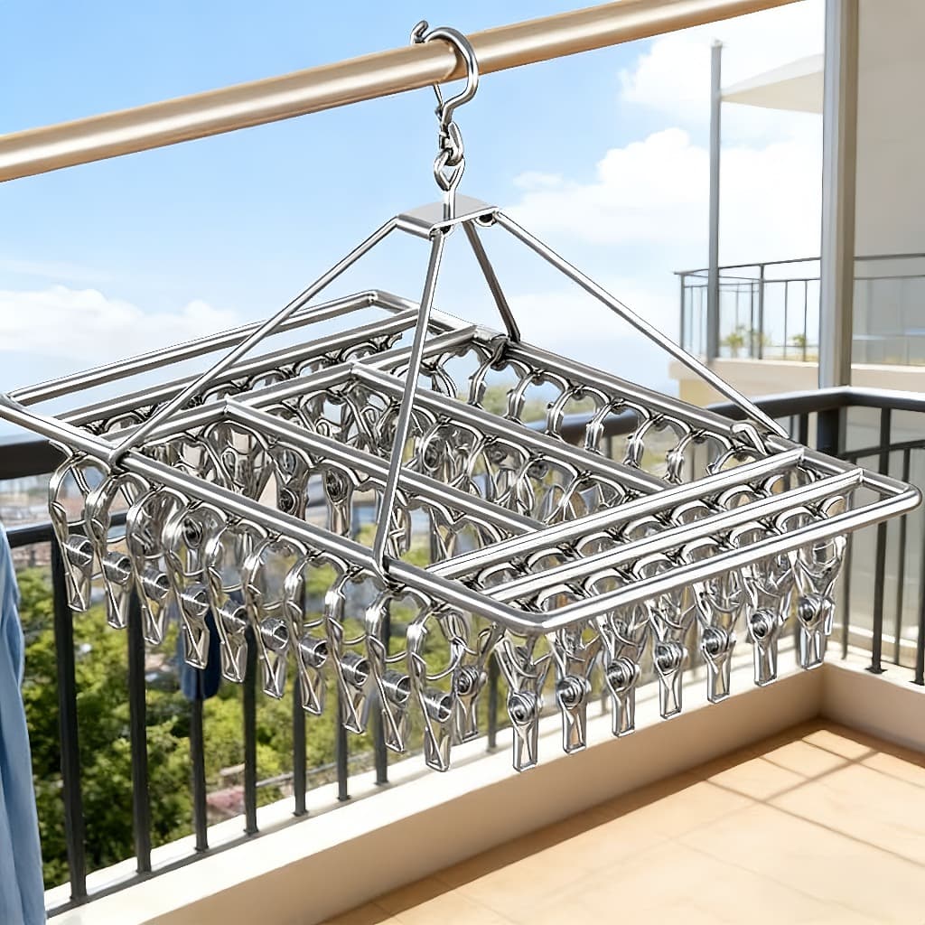 Cabide Varal De Aço Inoxidável 40/60 Prendedores Resistente À Corrosão Para Uso Interno E Externo