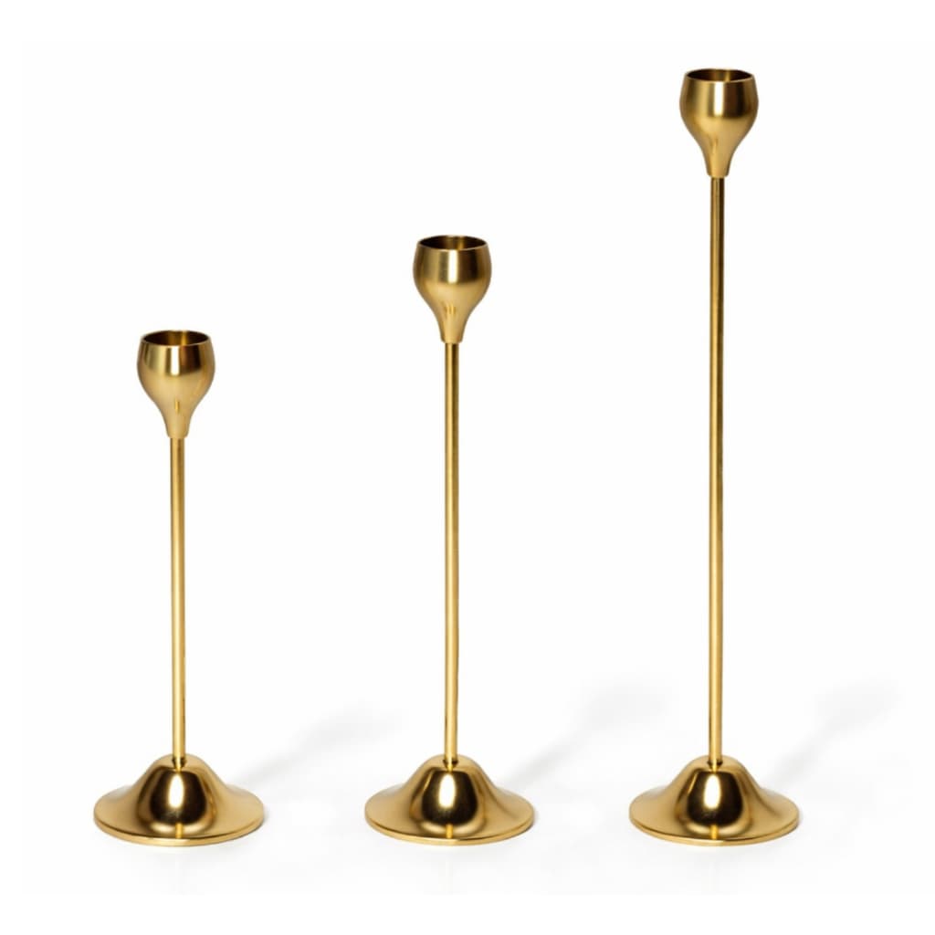 Kit 3 Castiçal Suporte de Velas Metal, Decoração sala, quarto, Casamento, altar, presente, Halloween