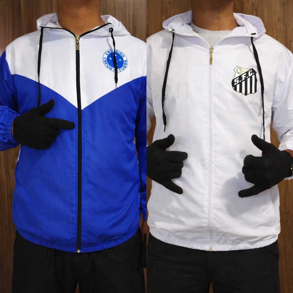 🔥 CORTA-VENTO TORCEDOR CRUZEIRO E SANTOS COM CAPUZ – LEVE, CONFORTÁVEL E ESTILO ESPORTIVO 🔥