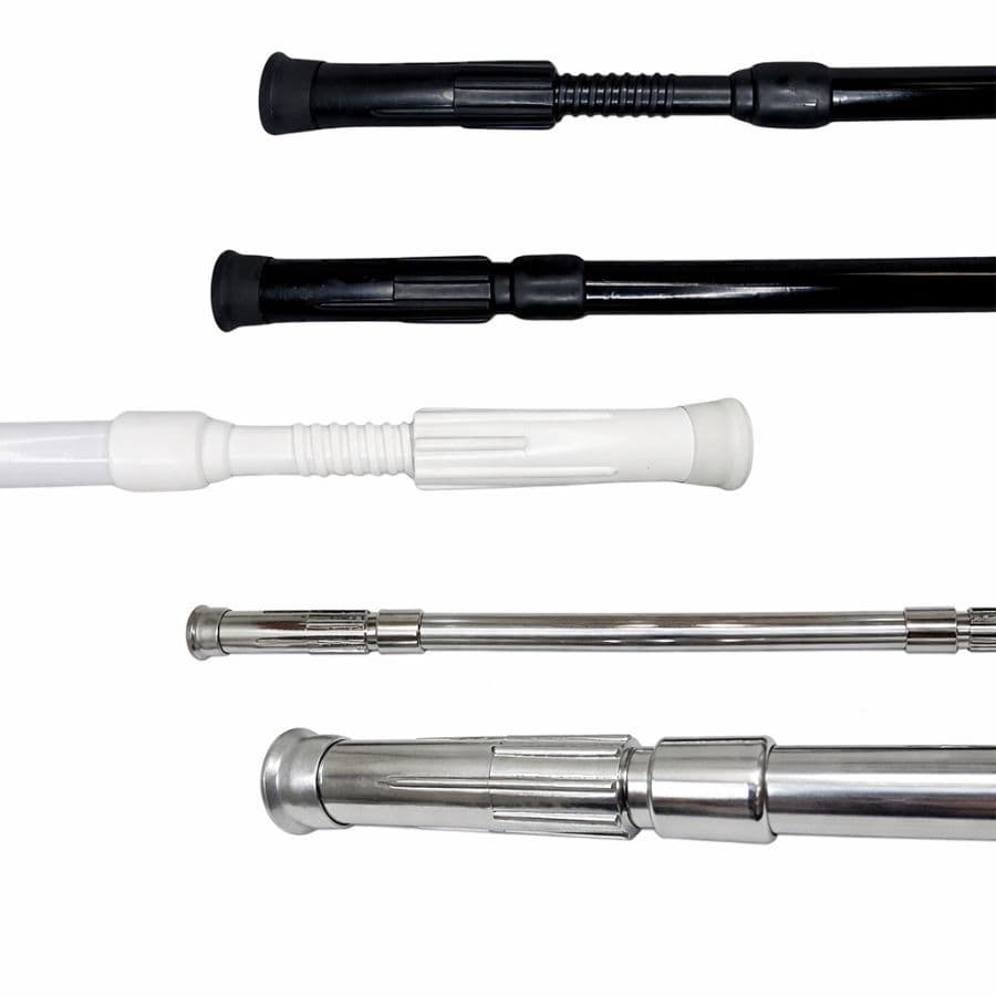 Varão Extensivo Ajustável 0,45m à 1,50m Para Cortina de Box Banheiro Suporte Extensor