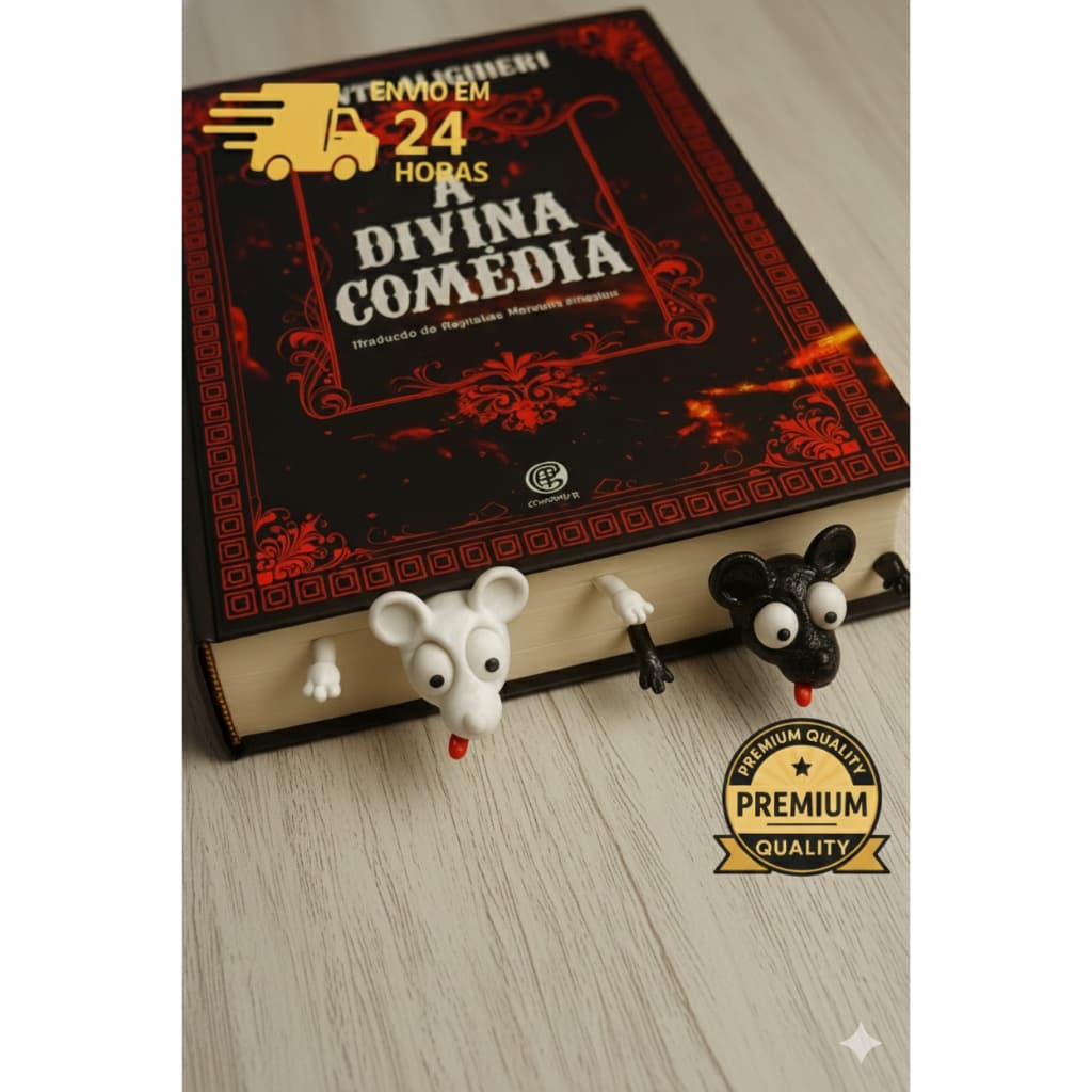 Marcador de Página Rato Esmagado - Marca Página Criativo Geek Fofo Decorativo Presente para Leitor