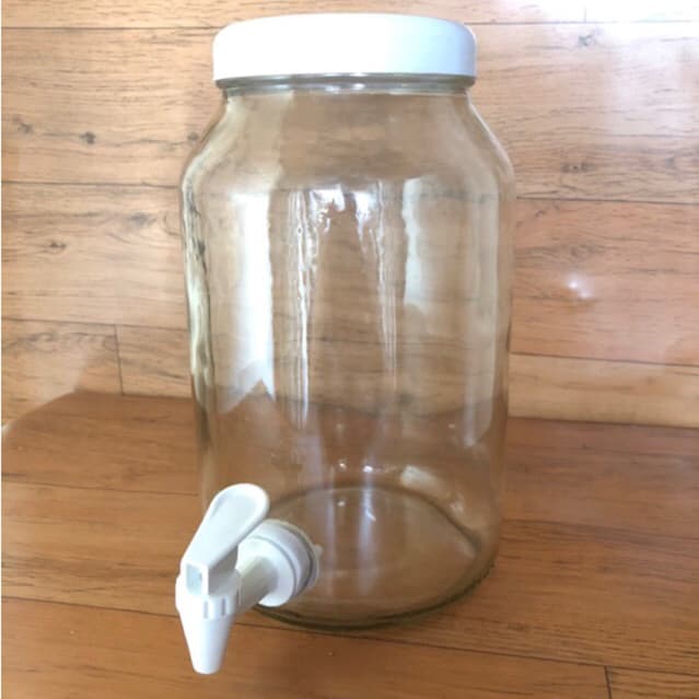 Suqueira De Vidro Capacidade De 3 Litros Tampa De Plastico - Torneira De Plastico