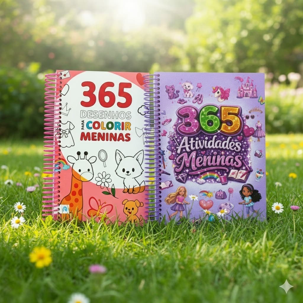 Kit C/2 Livros / Atividades Meninas + Desenhos Meninas / Espiral