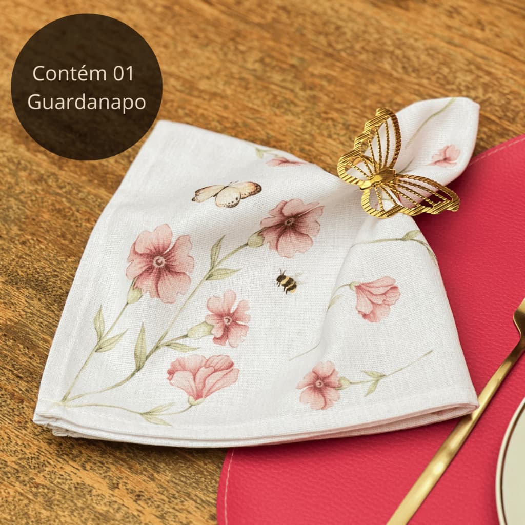 Guardanapo de Linho - Coleção Jardim Regado