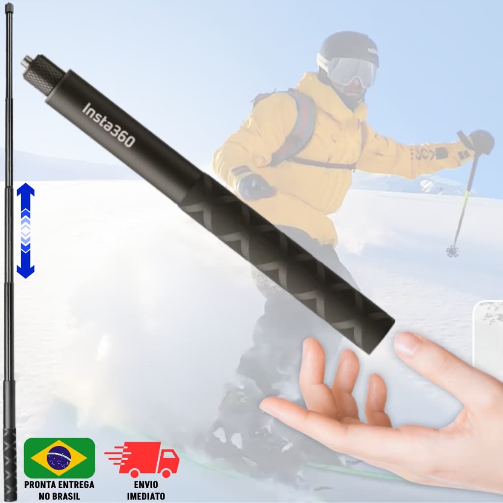 Bastão Extensor Selfie Stick Para Câmera Esportiva GoPro e Similares – Rosca 1/4"