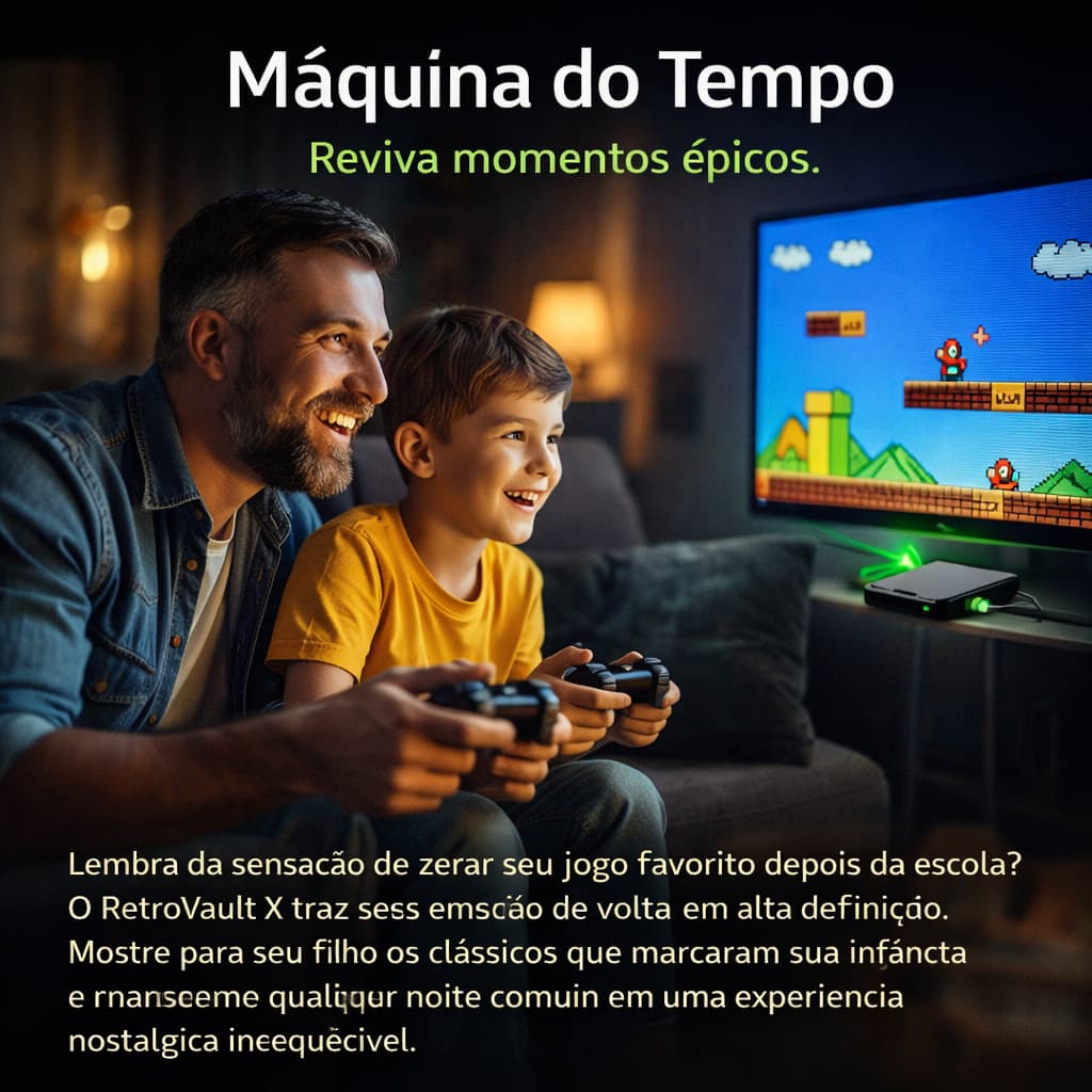 Videogame Stick 4K Retrô 10.000 Jogos Sem Internet com 2 Controles Sem Fio Original Portátil.