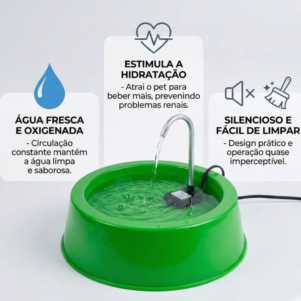 Kit Fonte Bebedouro Para Gatos Bivolt Bebedouro Automatico 1,2 Litros bebedouro gato