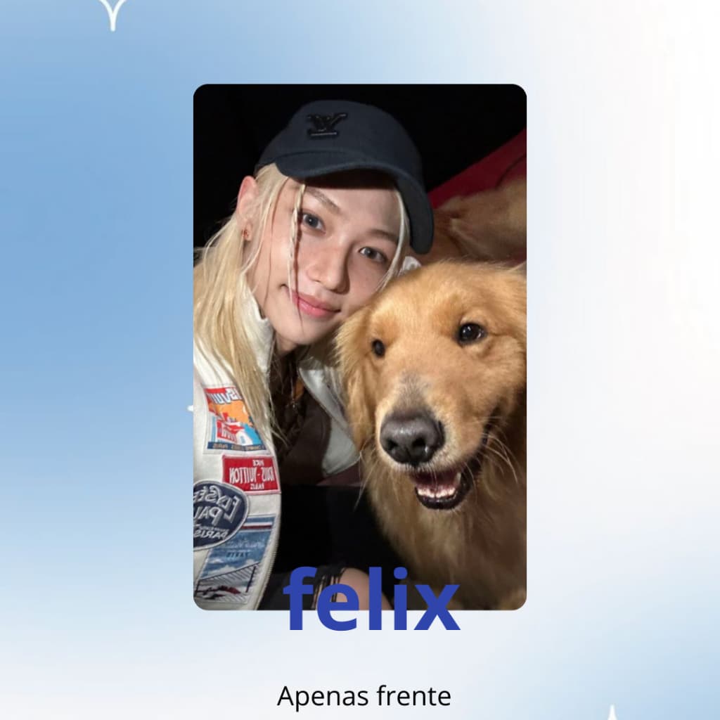 Photocard fanmade felix stray kids unitario