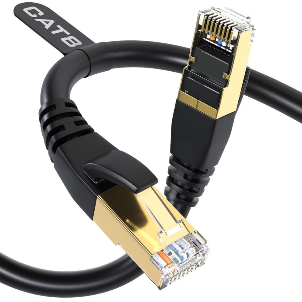 Cabo De Rede Lan Rj45 Cat8 40gbps 2000mhz 1/2/3/5/10/15 Metros Giga Ethernet Cat8 Deluxe Para Gamer Ps5