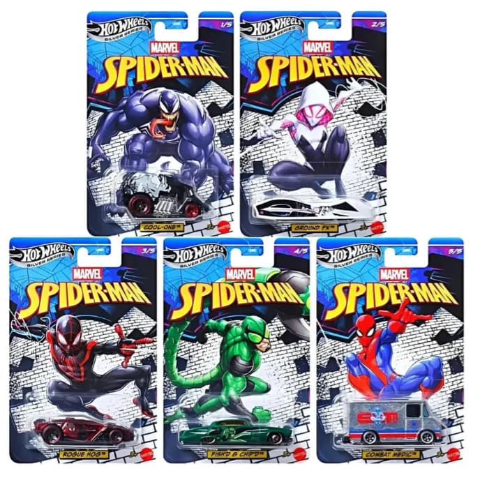 Hot Wheels Silver Series Marvel Homem Aranha GDG83 | Miniatura Colecionável | Escala 1:64 | Mattel
