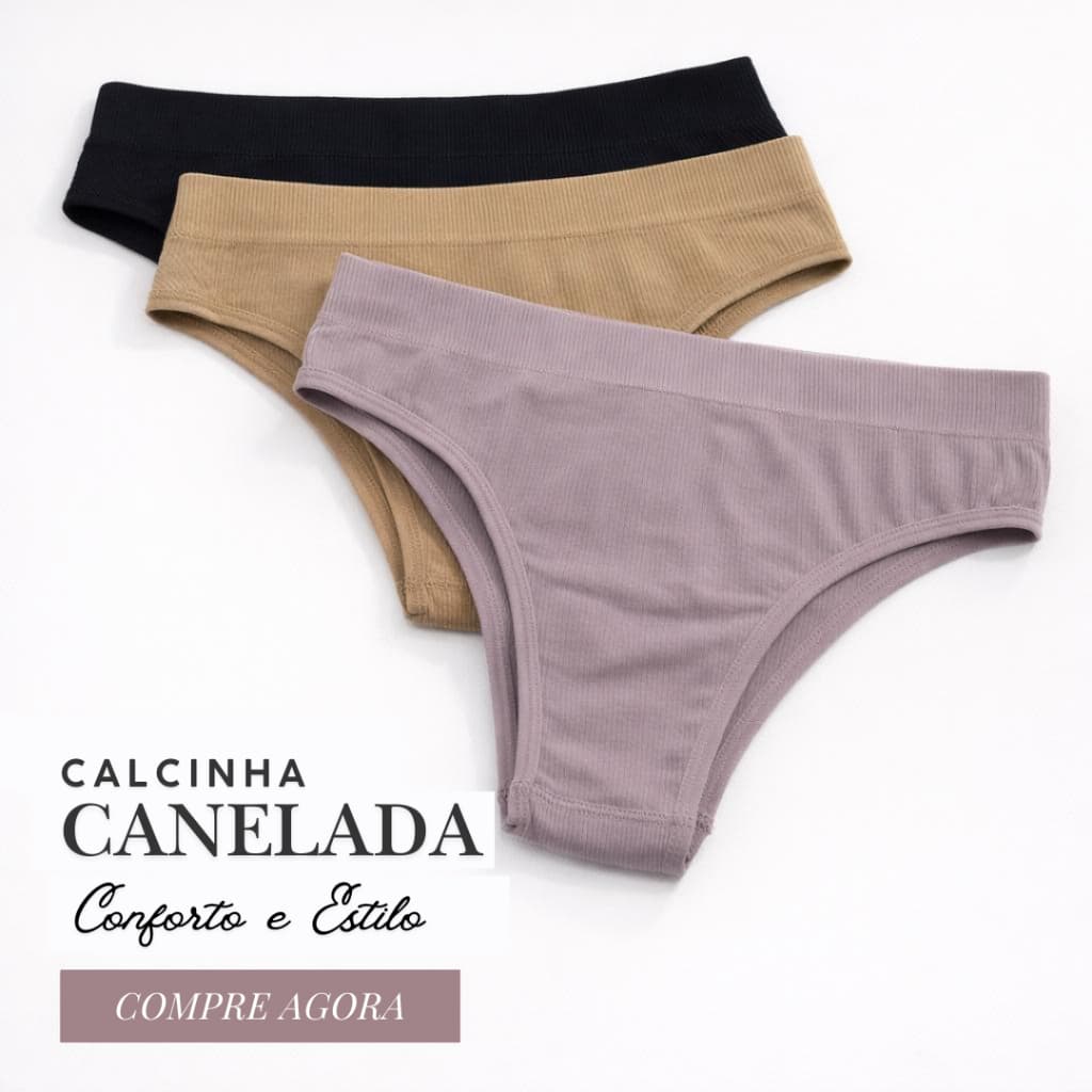Kit Calcinhas Promoção Canelada Juvenil/Adulto Pequena Não Marca Super Confortável Cores Basicas