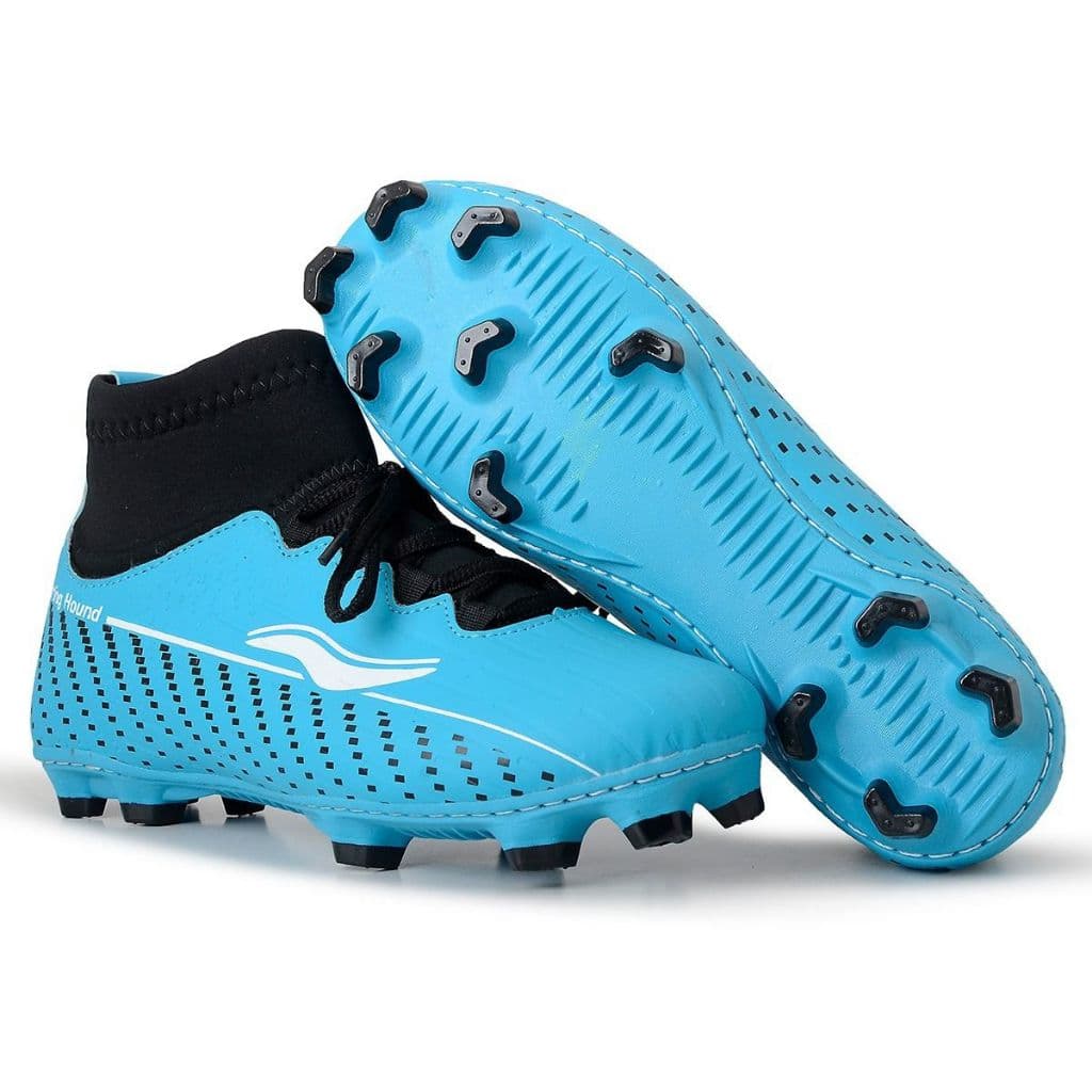 Chuteira Campo Sporting Hound Botinha Cano Alto com Travas Futebol Masculina Confortável Antiderrapante - Sola Costurada