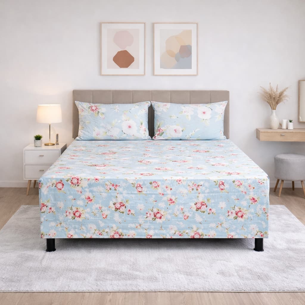 Capa luva casal Box 3 peças percal 50% Algodão