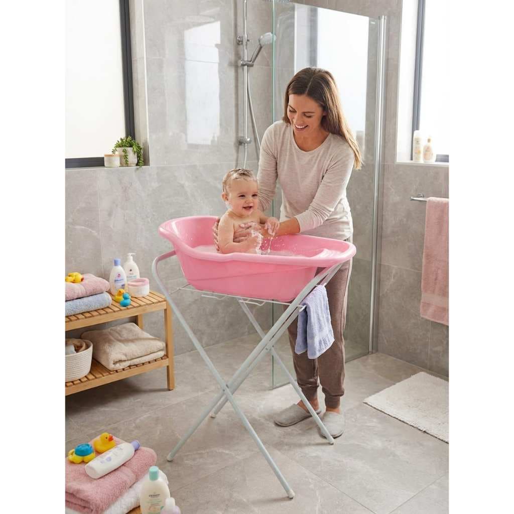 Suporte para Banheira de Bebê com Estrutura Estável e Sistema de Dobragem Rápida